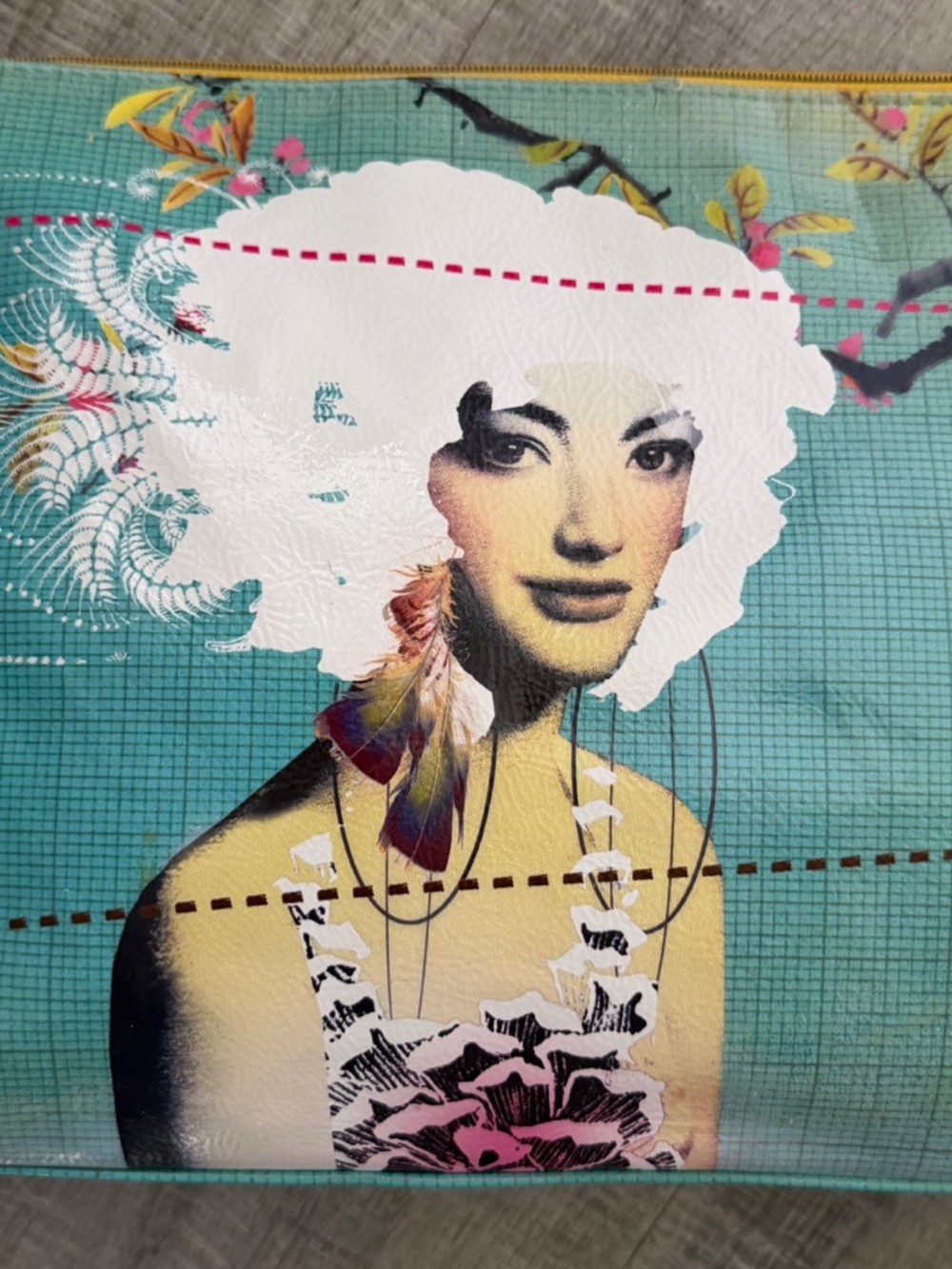 Papaya Art Tasseled Clutch - Picture 2 of 6